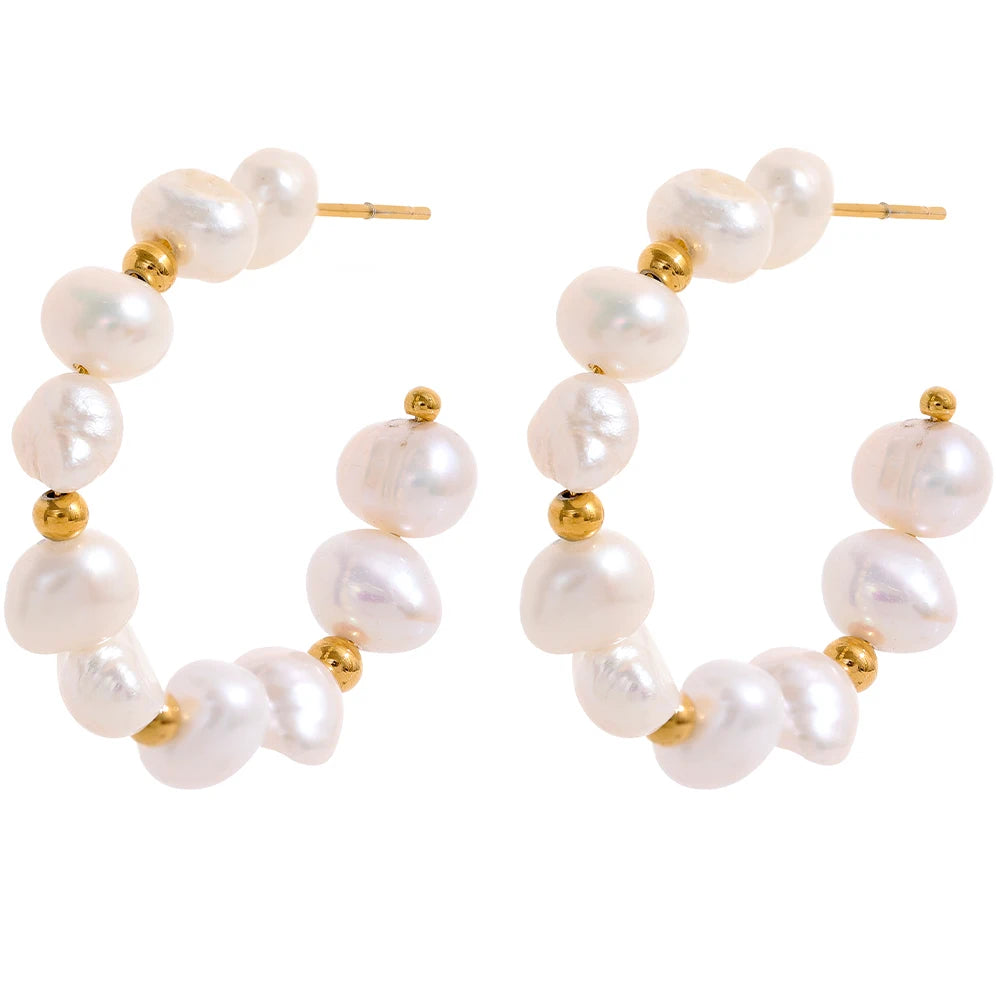 Cyndi Pearl Hoops