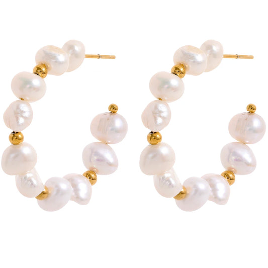 Cyndi Pearl Hoops