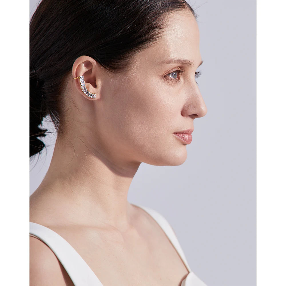 Rosy Crystal Hoops