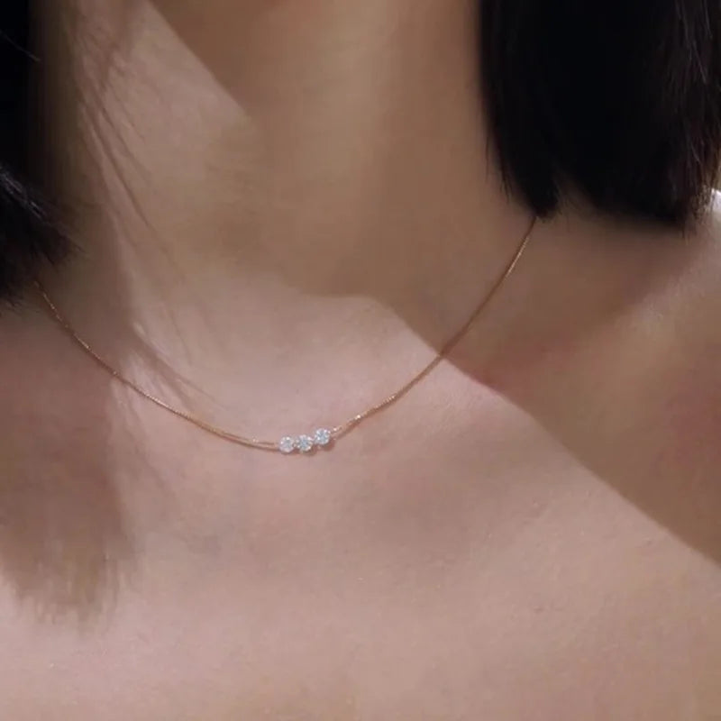Triple Diamond Necklace
