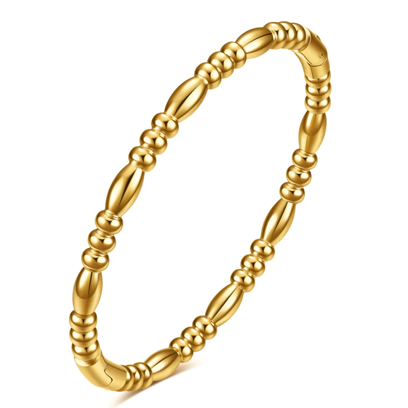 LETAPI Stainless Steel Bamboo Cuff Bracelets Bangles for Woman Gold Color Wedding Female Luxury Jewelry Gifts