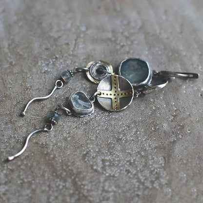 Violet Marble Earrings