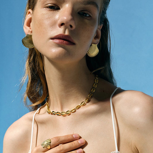 Golden Shell Earrings