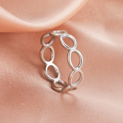 Skyrim Stainless Steel Women Rings Geometric Heart Aesthetic Adjustable Open Finger Ring Fashion Party Jewelry Gifts Wholesale