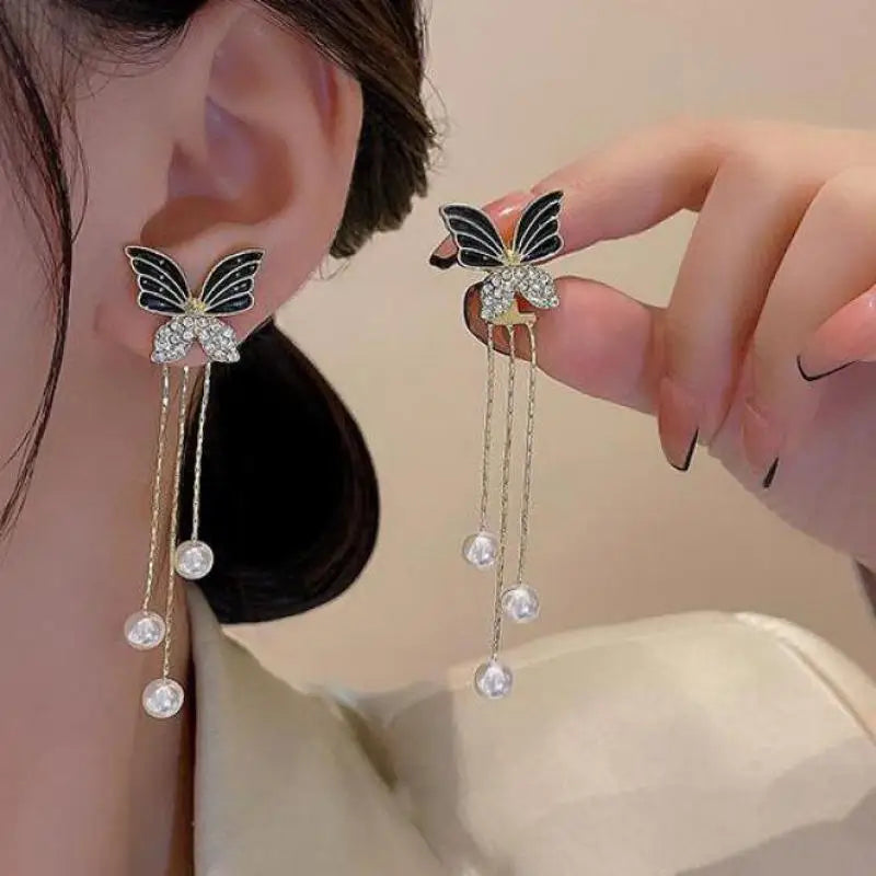 Emerald Butterfly Earrings