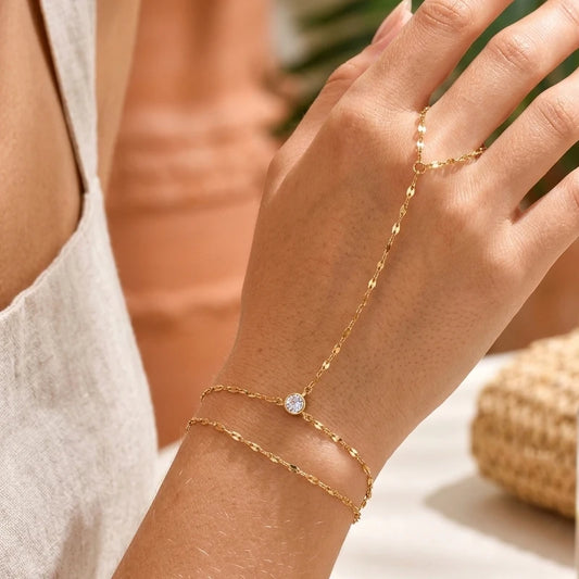 Crystal Drop Handchain