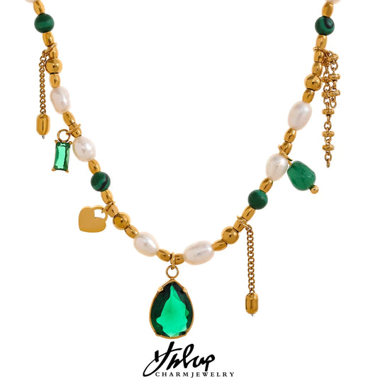 Emerald Charm Necklace
