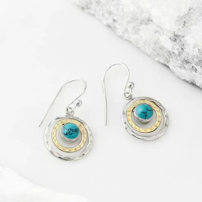 Violet Marble Earrings