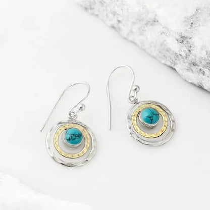 Violet Marble Earrings