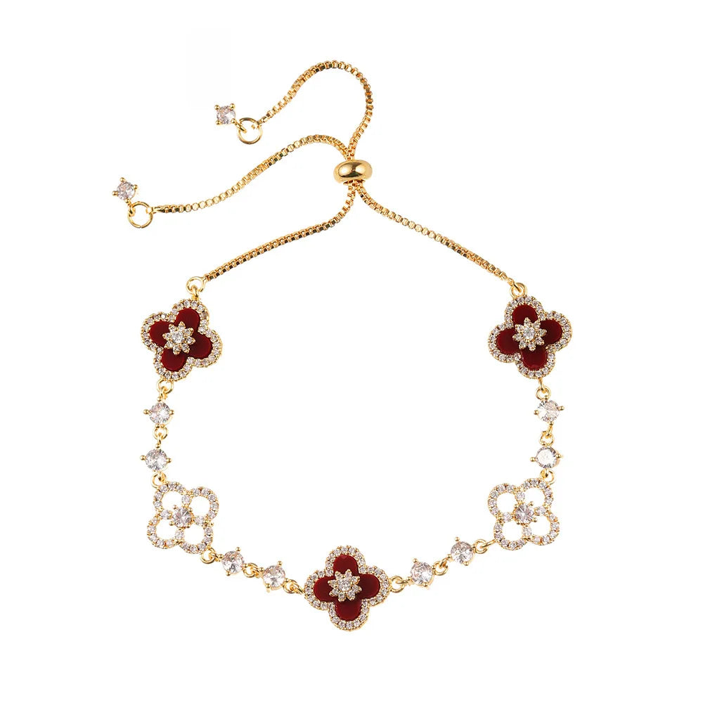 Sakura Clover Bracelet