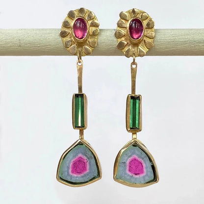 Violet Marble Earrings