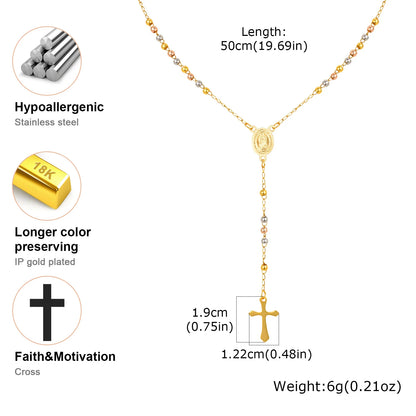 Rosary Cross Necklace