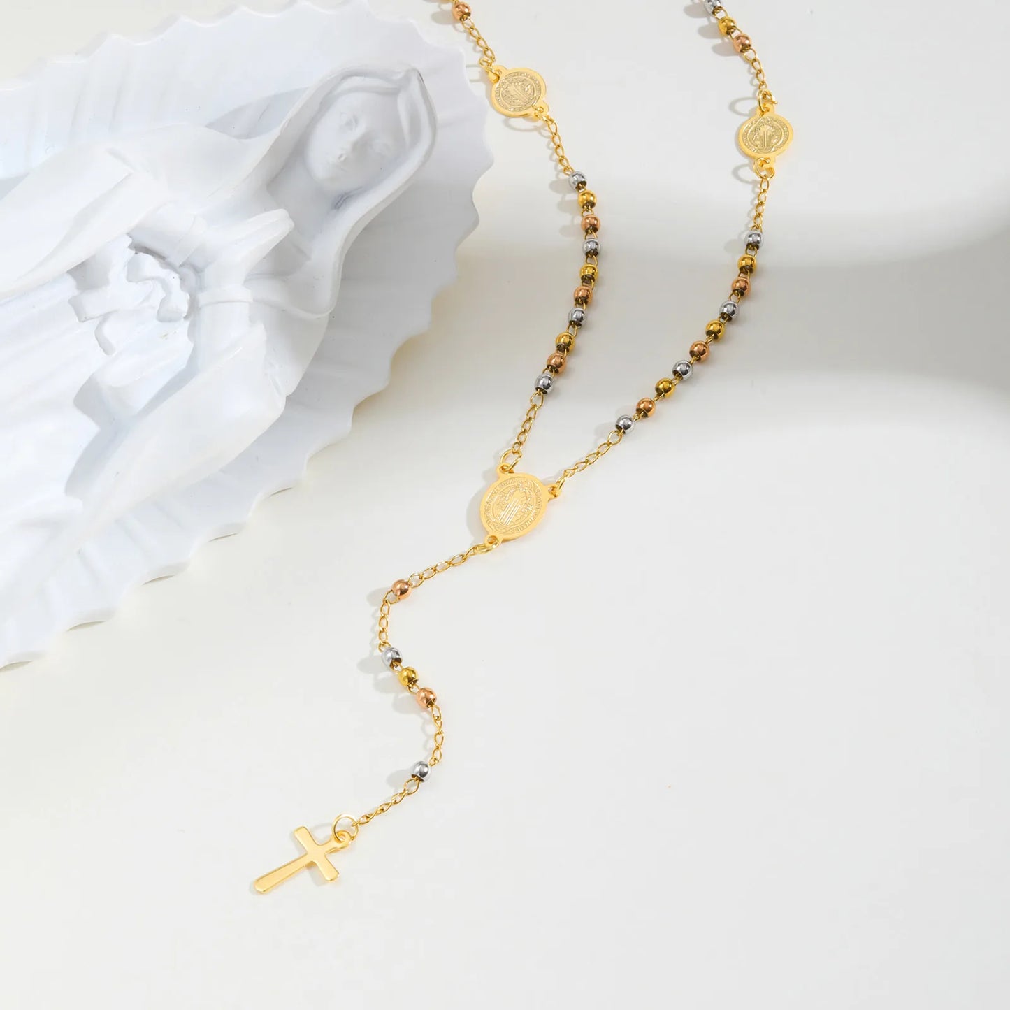 Rosary Cross Necklace