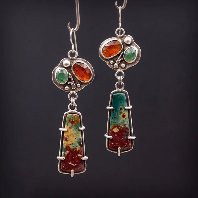 Violet Marble Earrings