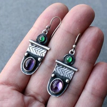 Violet Marble Earrings