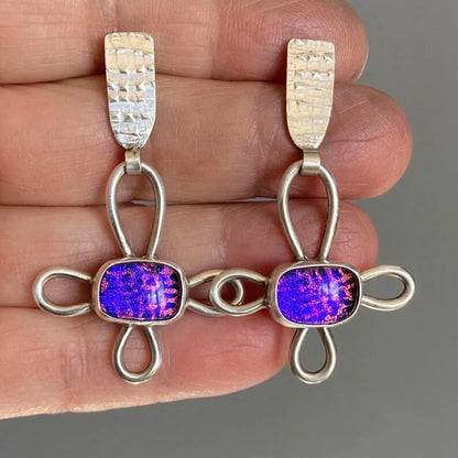 Violet Marble Earrings