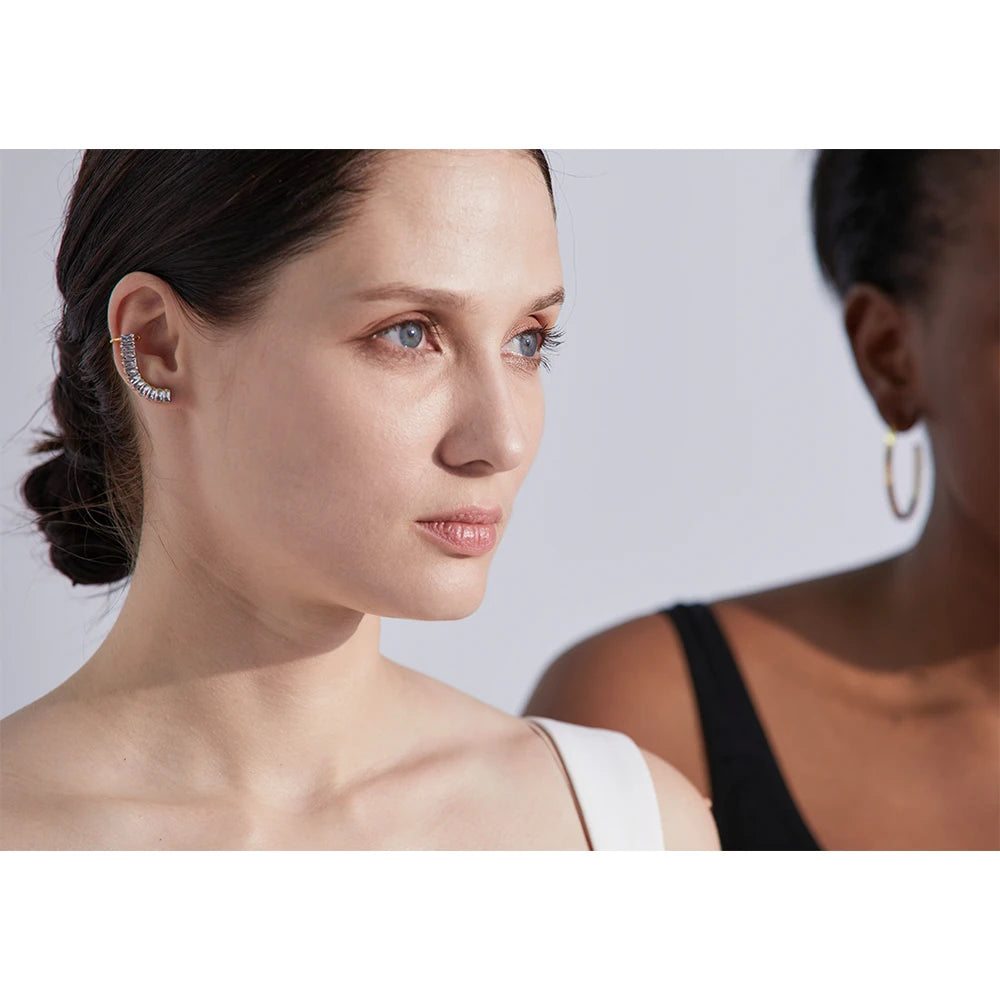 Rosy Crystal Hoops