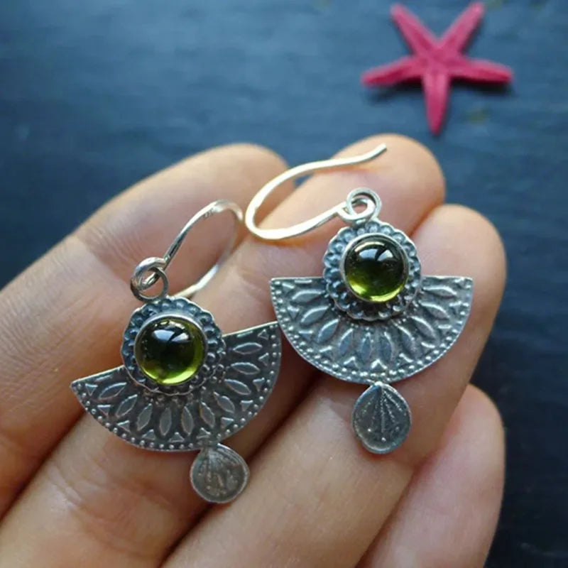 Violet Marble Earrings