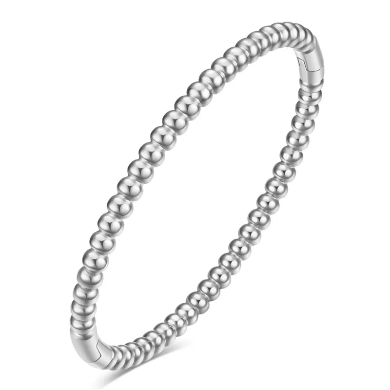 LETAPI Stainless Steel Bamboo Cuff Bracelets Bangles for Woman Gold Color Wedding Female Luxury Jewelry Gifts